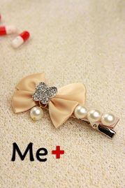 韓風(fēng)輕舞 廠家直銷(xiāo)雪紡珍珠蝴蝶結(jié)發(fā)飾，引領(lǐng)時(shí)尚批發(fā)新潮流